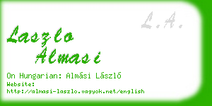 laszlo almasi business card