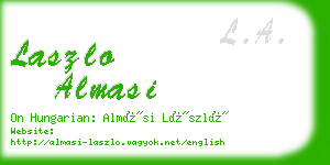 laszlo almasi business card